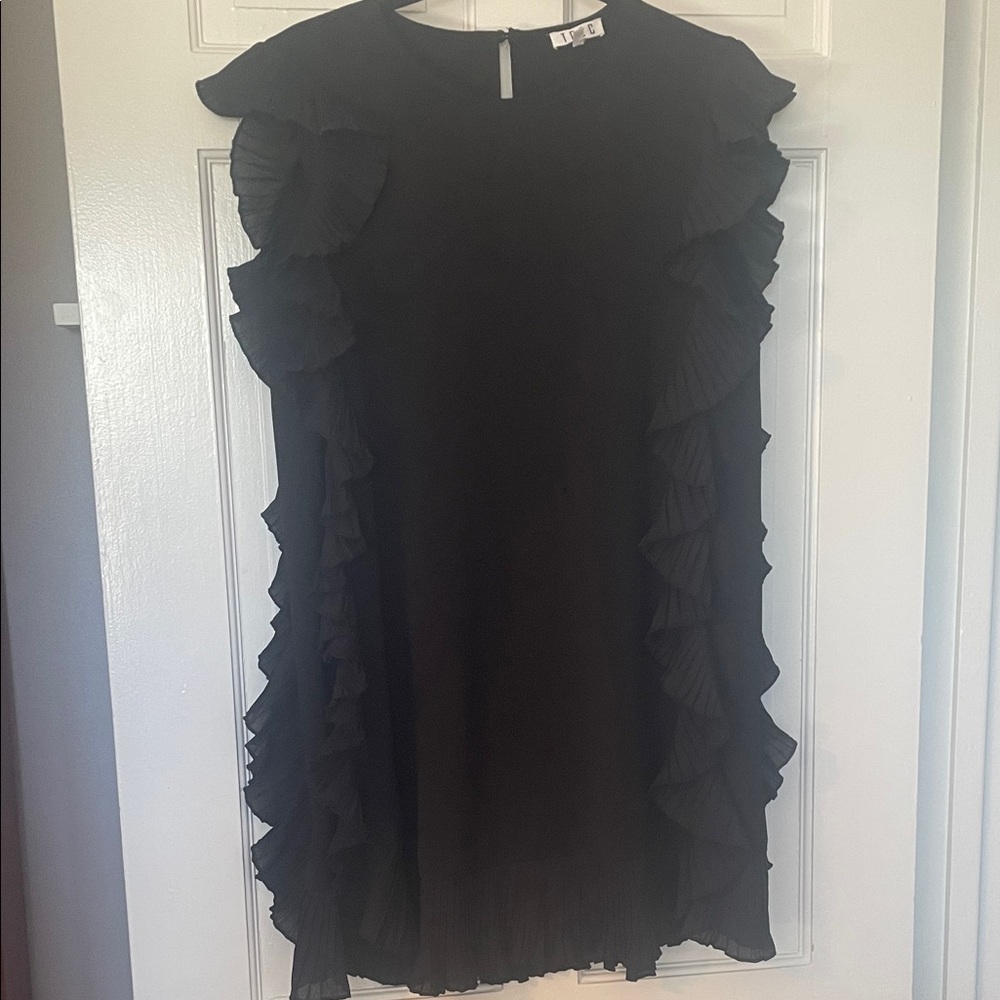 TCEC Black Ruffle Mini Dress